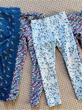 Vineyard Vines Girls 4 legging set! Cute Whale & Multicolor Patterned Leggings